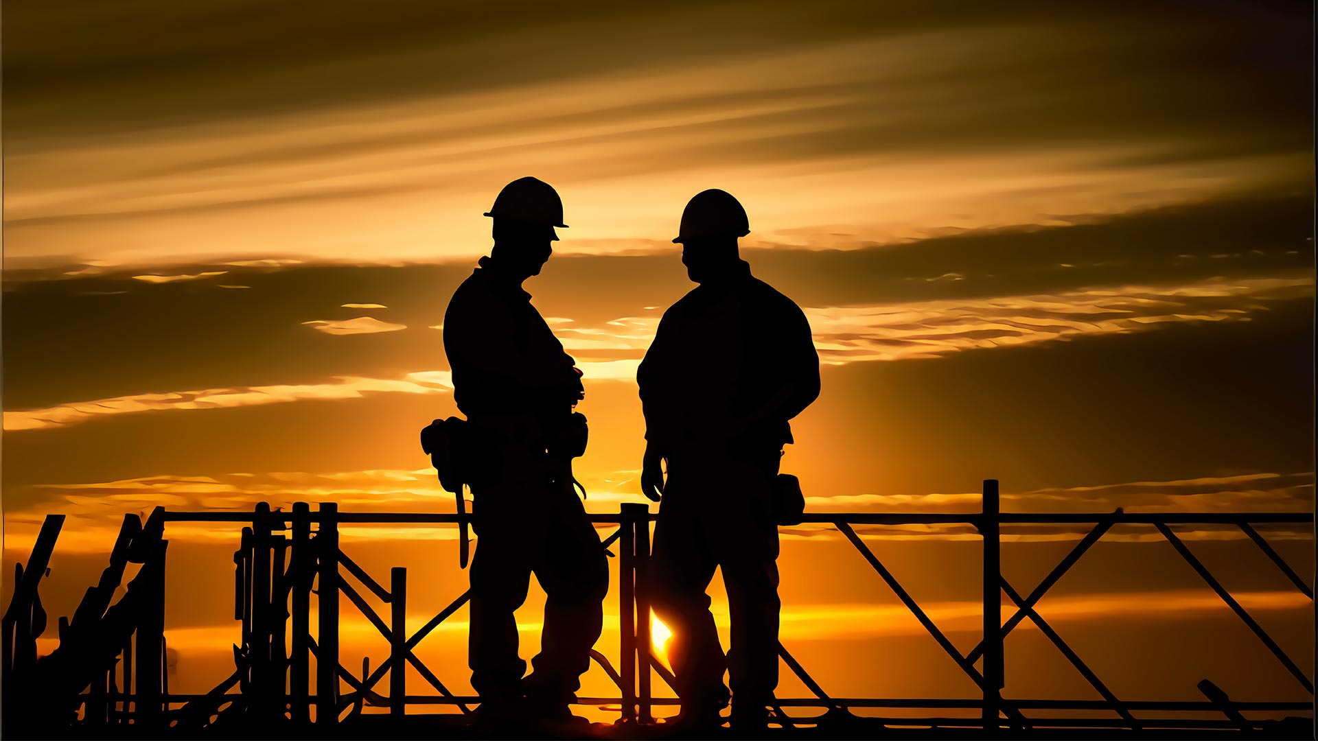 Construction Workers Talking